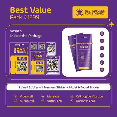 RINGME Smart QR Code – 6 Multi-Purpose Stickers